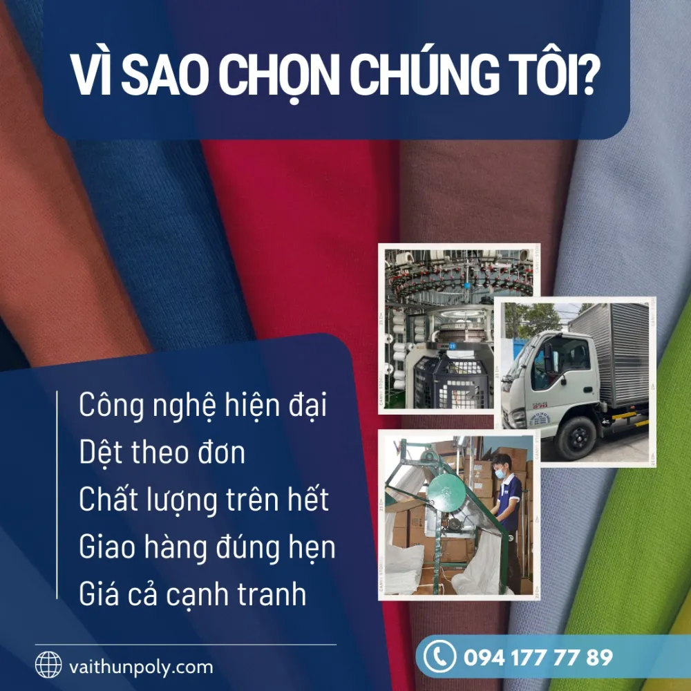 VẢI THUN POLY - LỰA CHỌN HÀNG ĐẦU CỦA CÁC DOANH NGHIỆP DỆT MAY