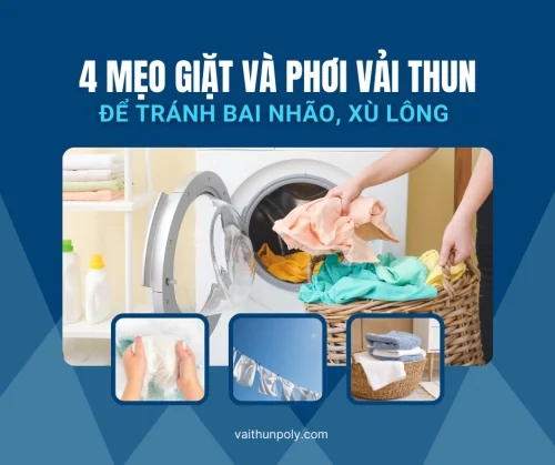 5 Mẹo Giặt và Phơi Vải Thun Để Tránh Bai Nhão, Xù Lông